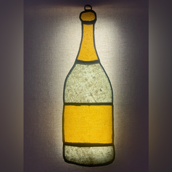 Stained glass champagne bottle - Picture 7 of 7